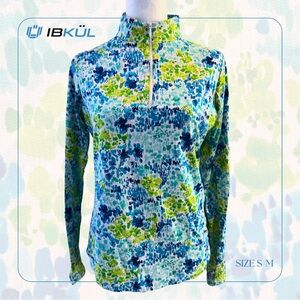 IBKUL Long Sleeve Zip Mock Neck in size S (fits also M)